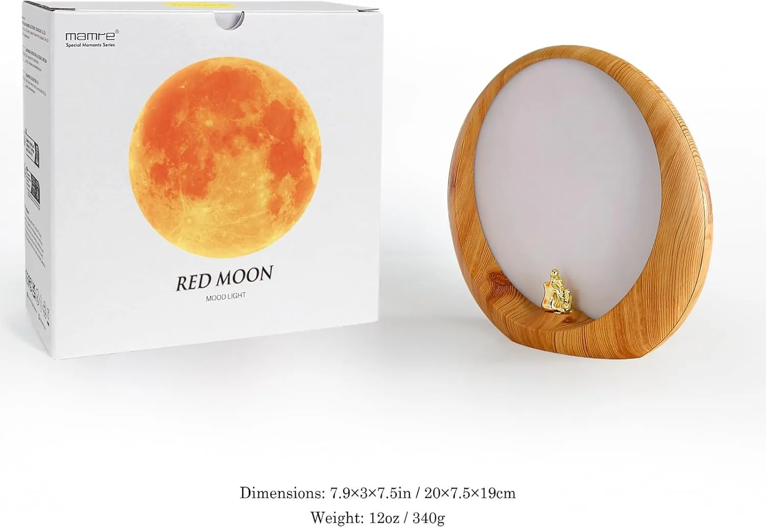 mamre Moon Ambient Light DIY Anniversary Wedding Valentines Day Gift Ideas Art Décor, Love Beneath The Red Moon