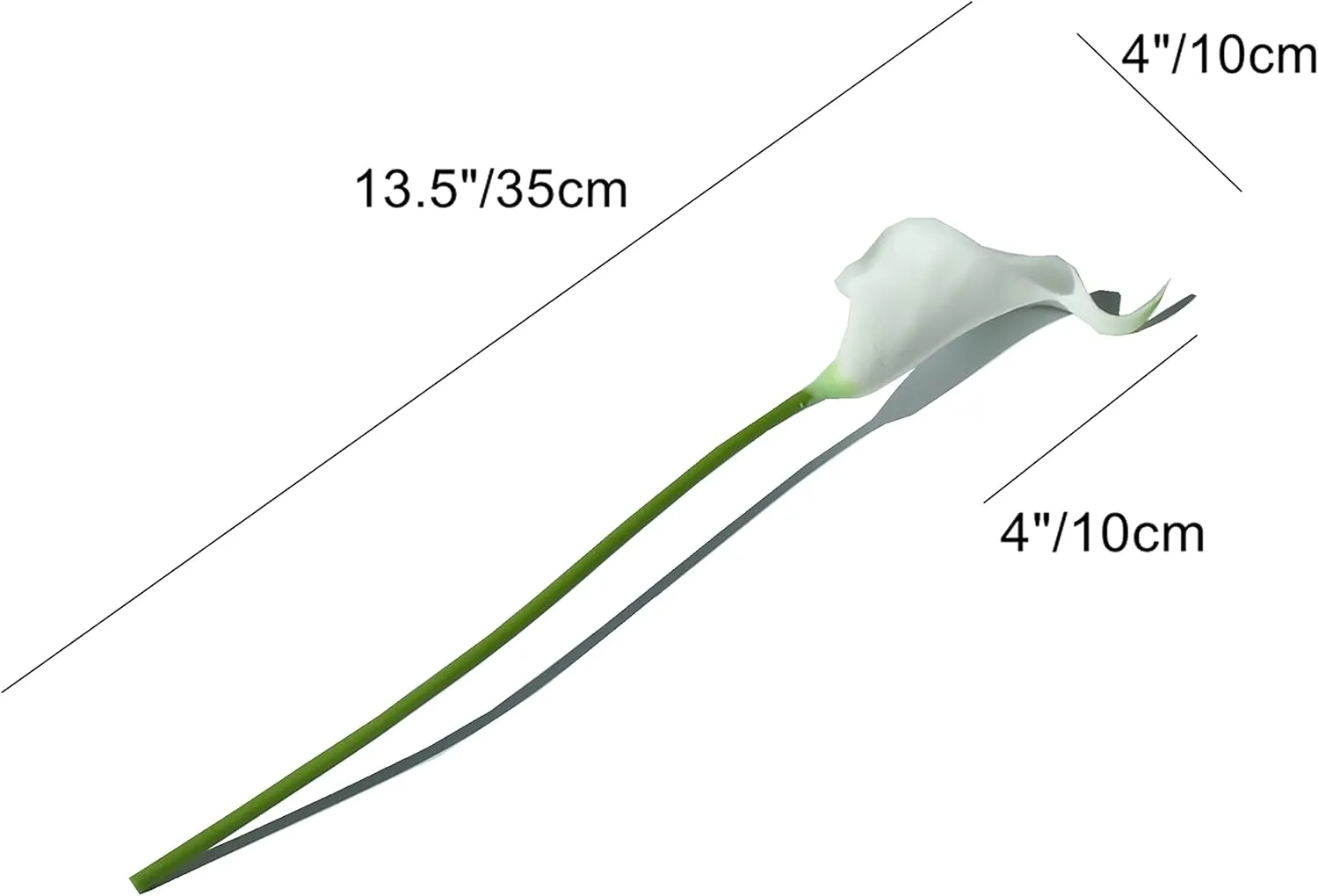 Mandy's 20pcs White Artificial Calla Lily Silk Fake Flowers 13.5" for Mother's Day Easter Home Kitchen Wedding Decorations New Year Spring