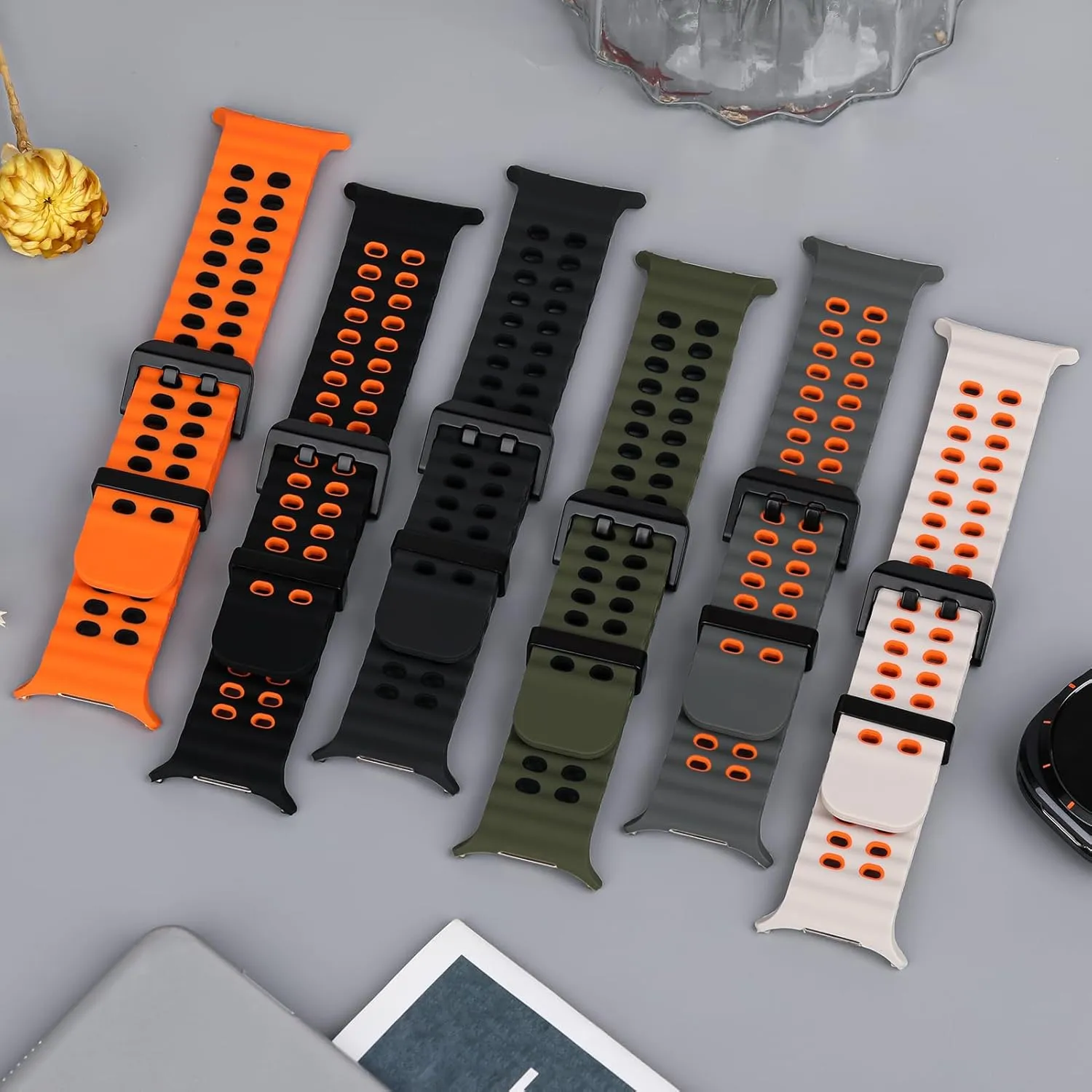 Marine Band For Samsung Galaxy Watch Ultra Strap 47mm Accessories Sport silicone correa Bracelet For Galaxy Watch7 ultra 47 mm Strap