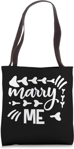 Marry Me Proposal Love Marriage Wedding Quote Tote Bag