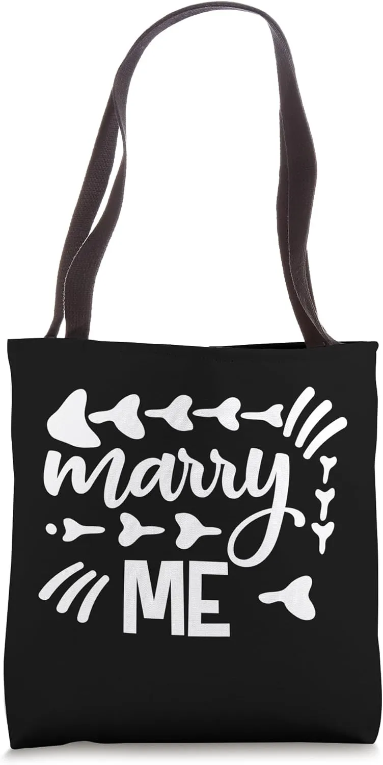 Marry Me Proposal Love Marriage Wedding Quote Tote Bag