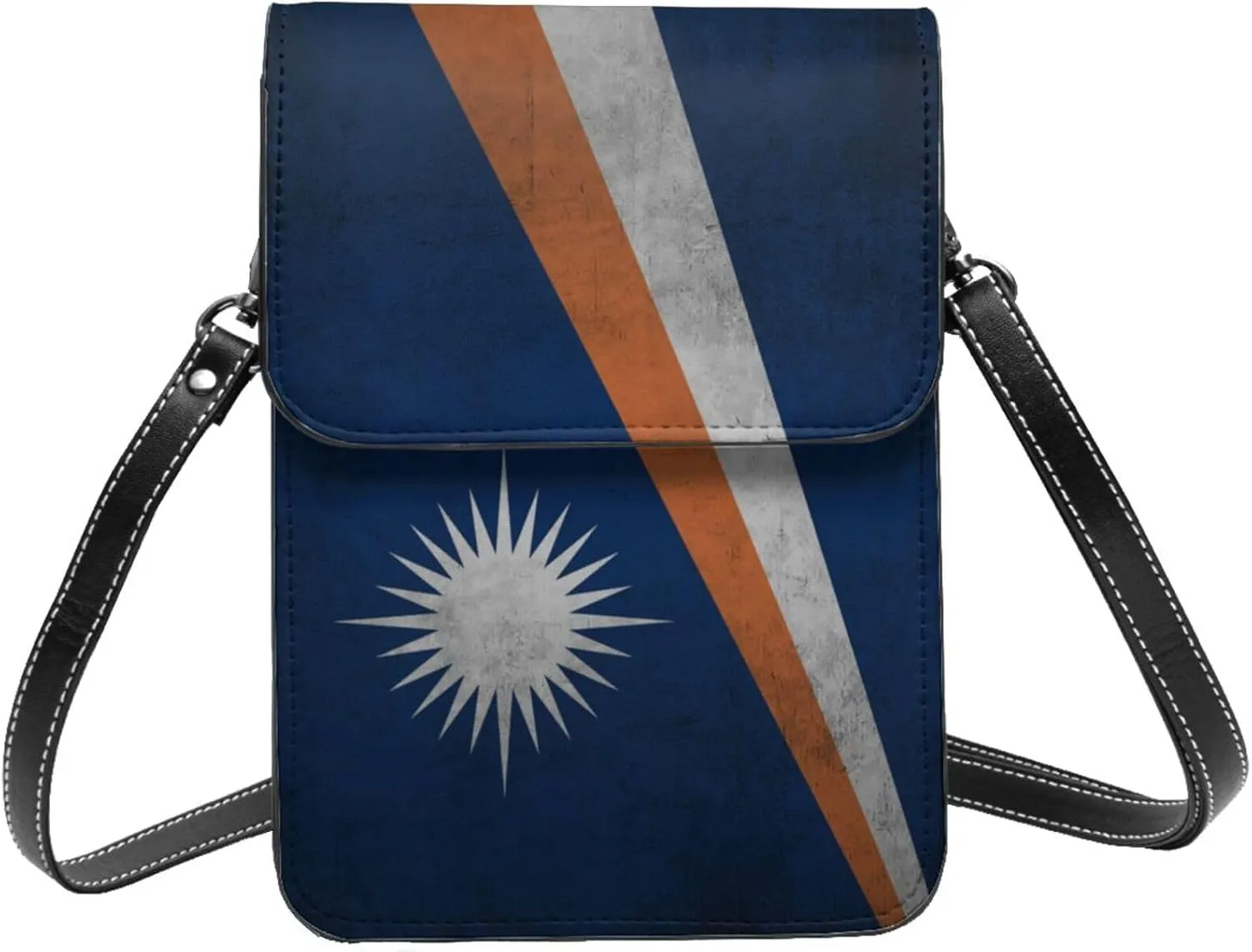 Marshall Islands Rosal Islanders vintage Flag Small Crossbody Bag Is A Shoulder Bag Designed For Women And Girls Cell Phone Crossbody Wallet Purses With Card Slots Adjustable Strap
