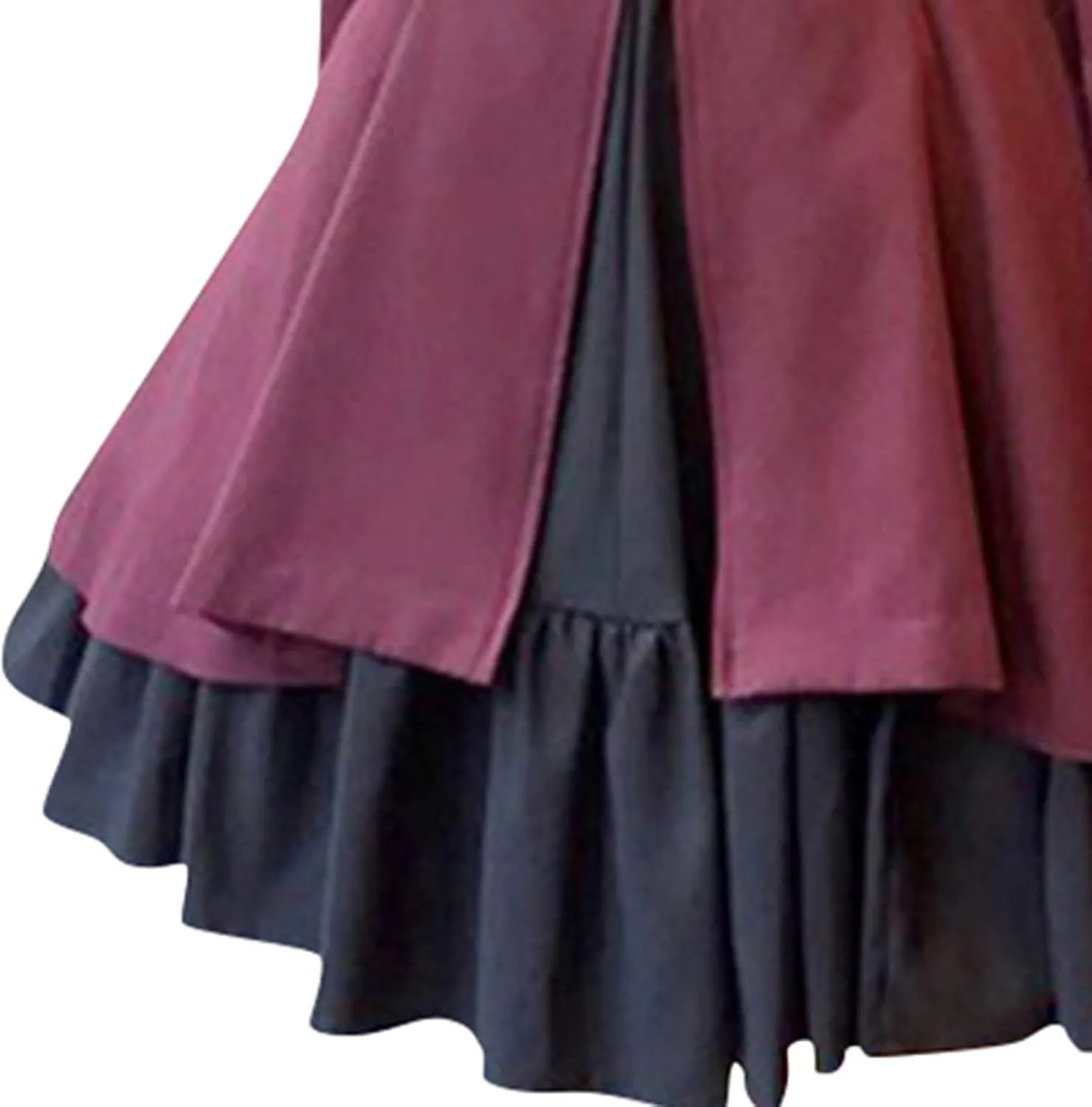 Medieval Costume Women Plus Size Renaissance Dress with Bow Vintage Ruffle Steampunk Rococo Gothic Lolita Clothes