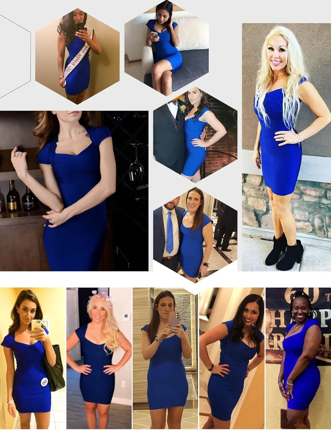 meilun Sexy Backless Lace-up Short Prom Homecoming Dress Short Sleeve Bodycon Cocktail Party Club Dress