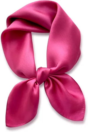 MEISEE Solid Color Mulberry Silk Scarf 26" Square Scarf Neck Scarf Hair Head Breathable Lightweight for Women Gift Packed