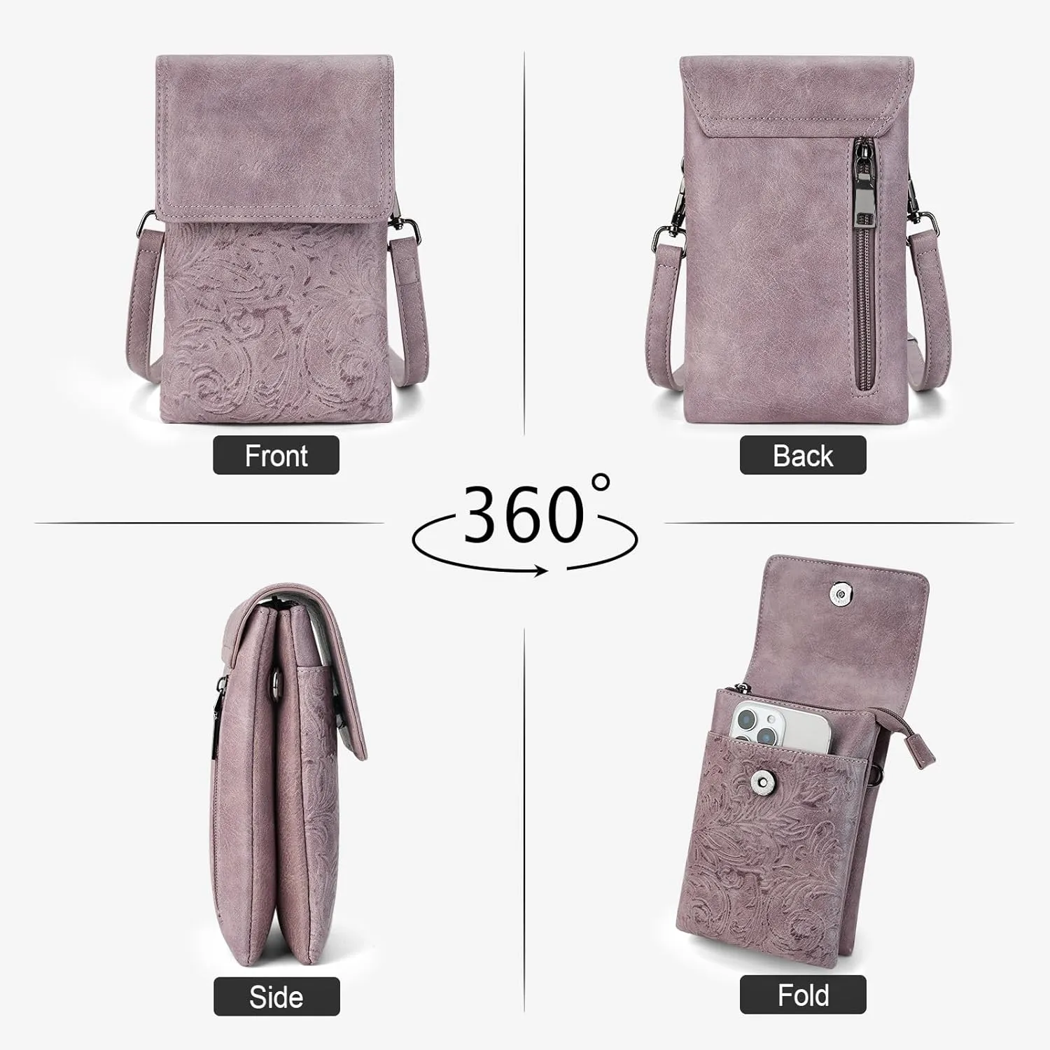 MEITRUE Crossbody Bags for Women Trendy, Leather Crossbody purse with Adjustable Strap, Women's Crossbody Shoulder Handbags