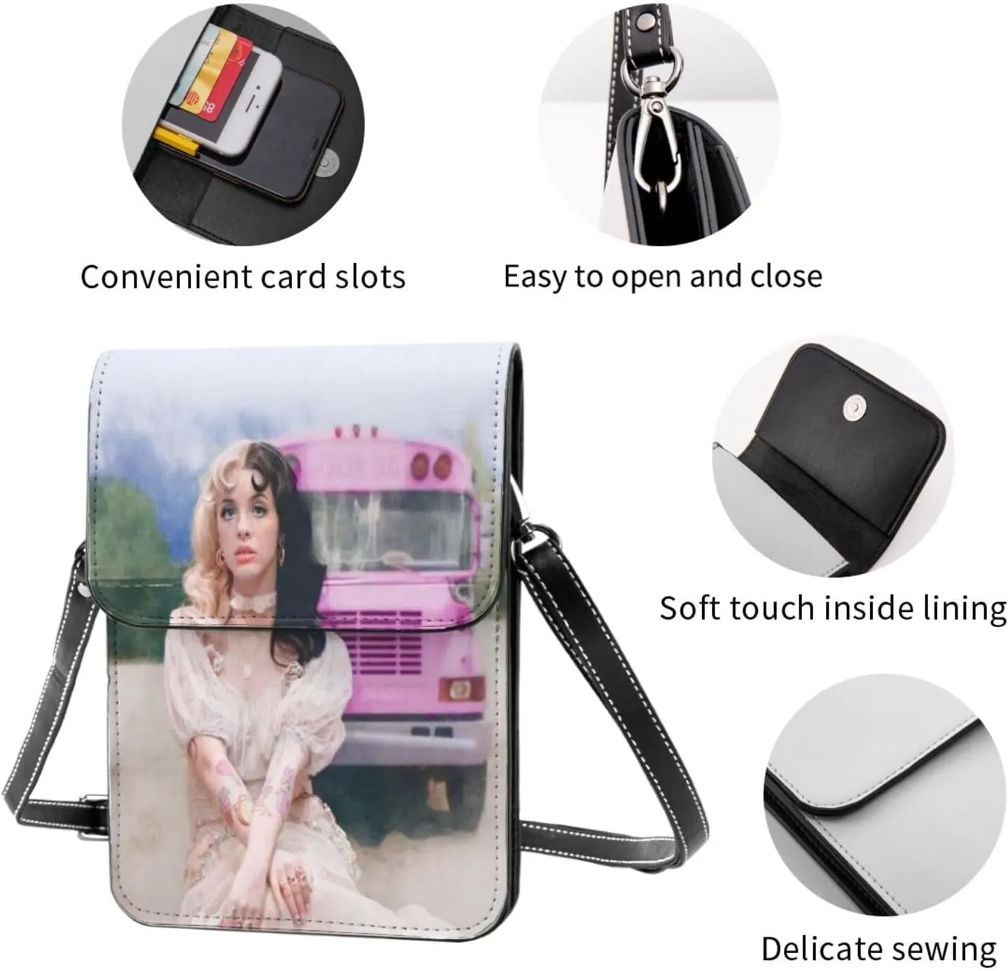 Mela-Nie Martinez Cell Phone Purse Crossbody Bag For Outdoor Travel Sports Camping Hiking Shoulder Bags