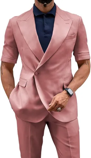 Men 2 Piece Suit Slim Fit Suits for Men Wedding Prom Business Casual