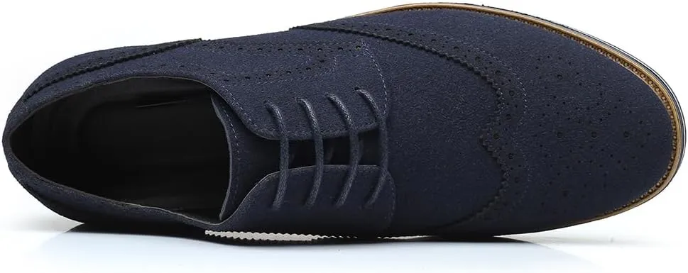 Men's Brogues Lace Up Oxford Classic Modern Formal Leather Shoes for Men