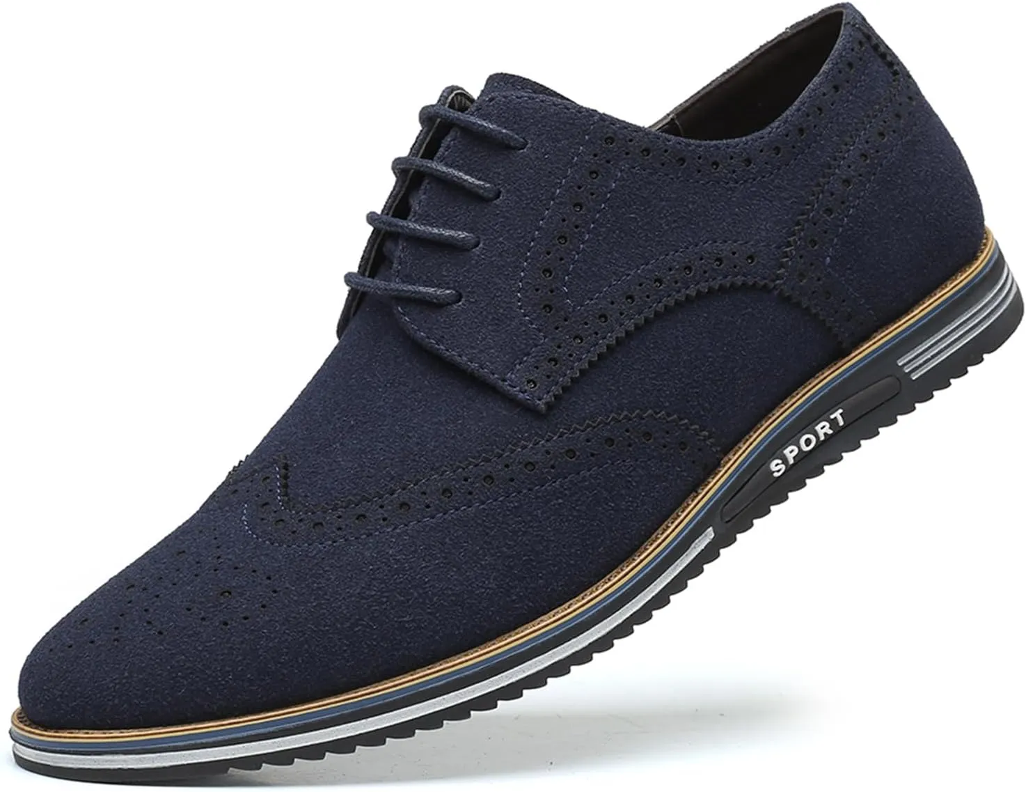 Men's Brogues Lace Up Oxford Classic Modern Formal Leather Shoes for Men