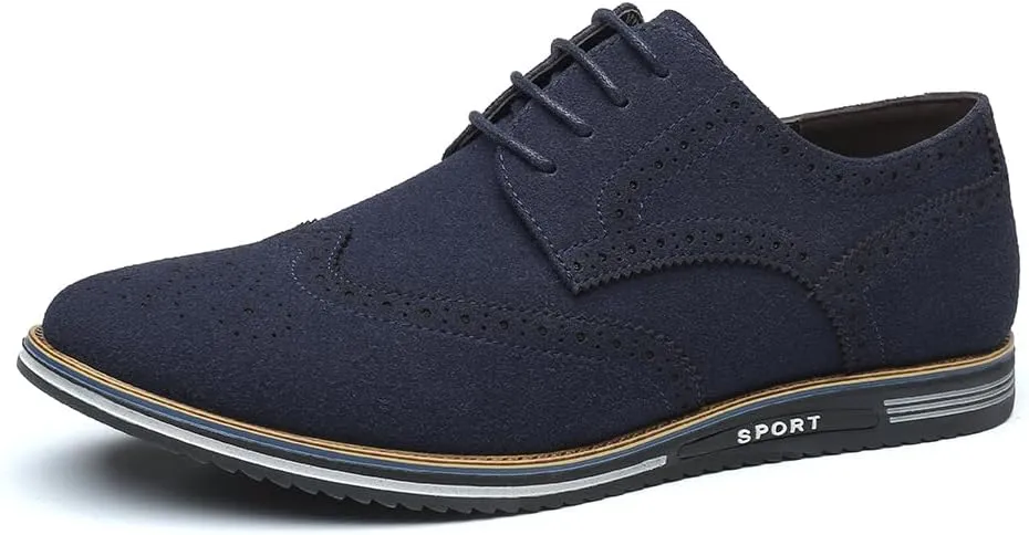 Men's Brogues Lace Up Oxford Classic Modern Formal Leather Shoes for Men