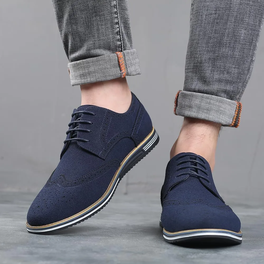 Men's Brogues Lace Up Oxford Classic Modern Formal Leather Shoes for Men