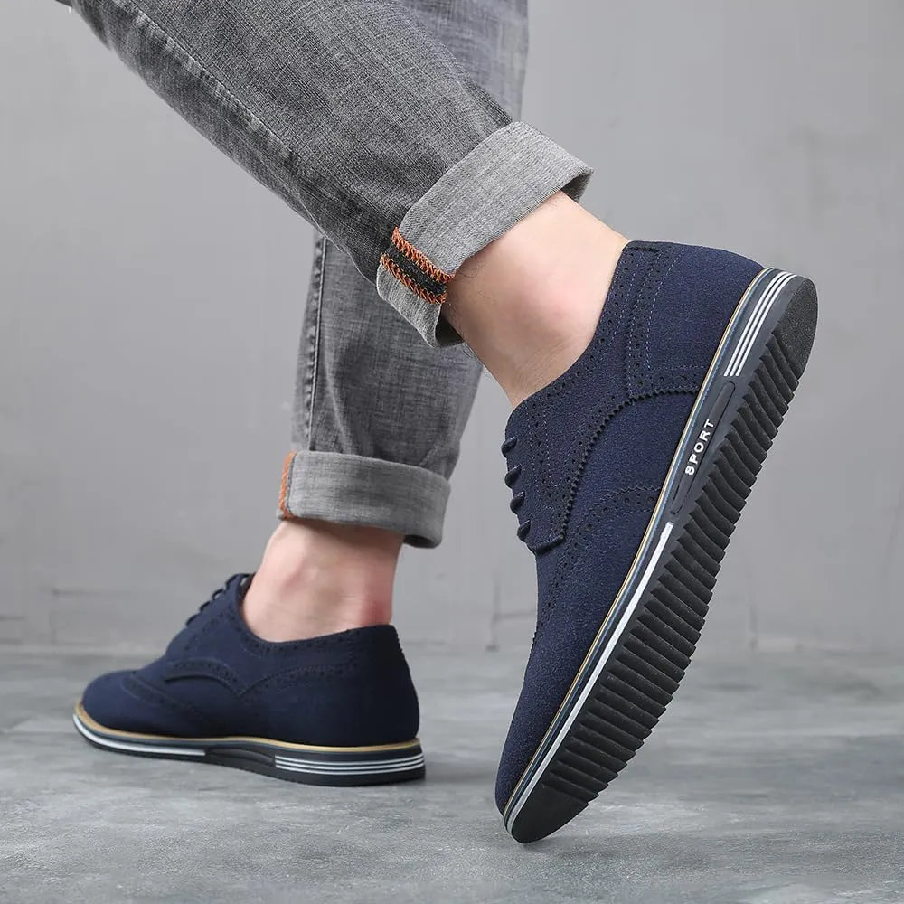 Men's Brogues Lace Up Oxford Classic Modern Formal Leather Shoes for Men