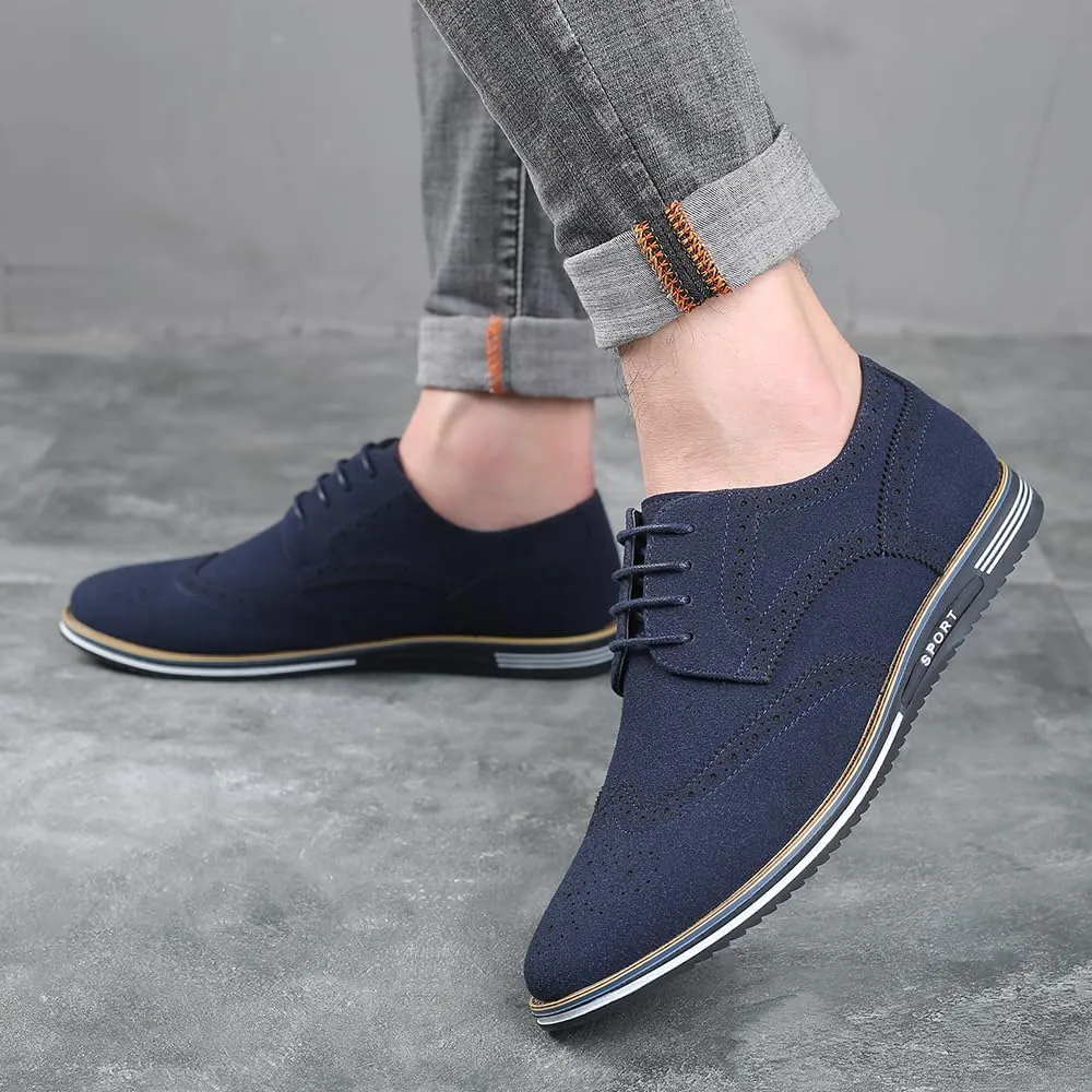 Men's Brogues Lace Up Oxford Classic Modern Formal Leather Shoes for Men