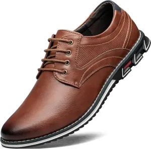Men's Casual Dress Shoes Comfortable Fashion Dress Sneakers Men Office Classic Mens Oxfords Leather Business Casual Shoes Formal