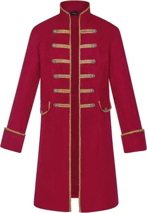 Mens Steampunk Vintage Tailcoat Goth Jacket Formal Retro Renaissance Victorian Frock Coat Uniform Medieval Halloween Costume
