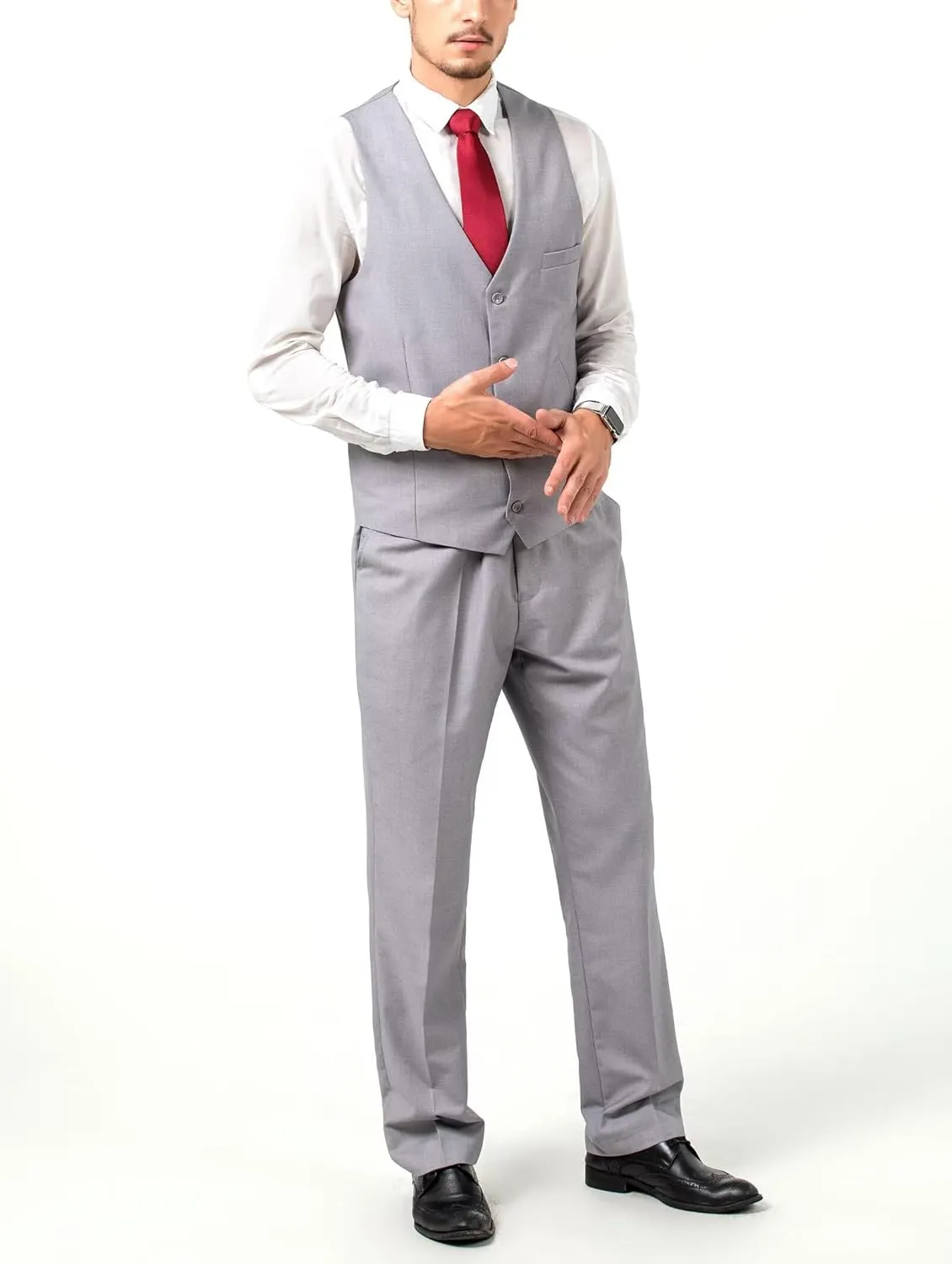 Men's Suit 3 Pieces Slim Fit Wedding Suit for Men Formal Prom Tuxedo Bussiness Suit Jacket Vest Pants with Tie