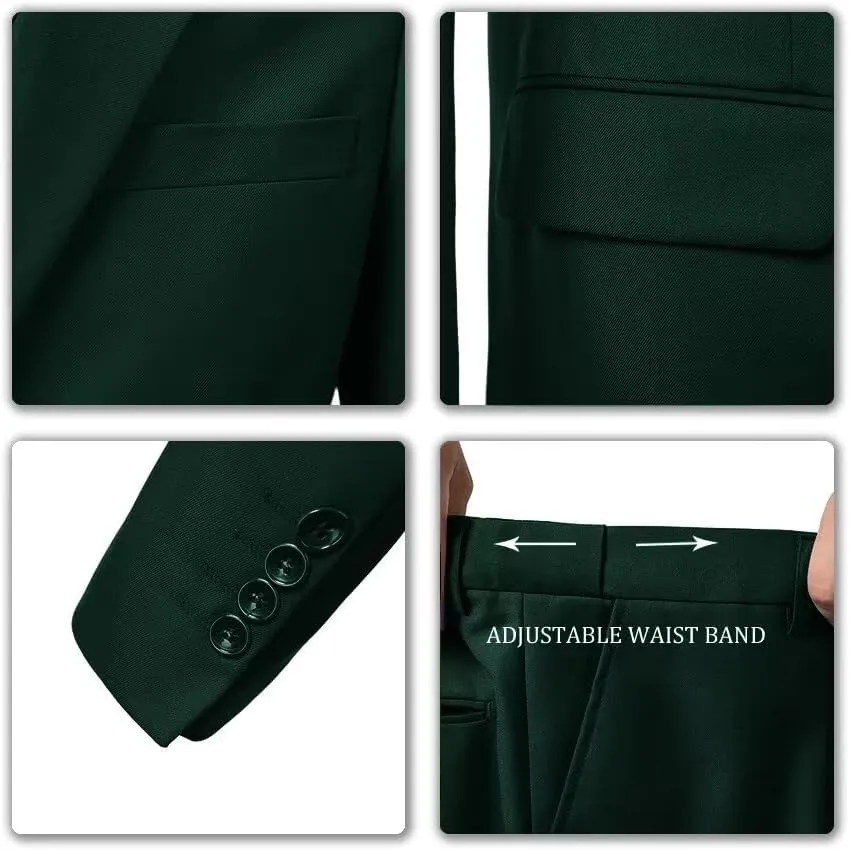 Men's Suit 3 Pieces Slim Fit Wedding Suit for Men Formal Prom Tuxedo Bussiness Suit Jacket Vest Pants with Tie