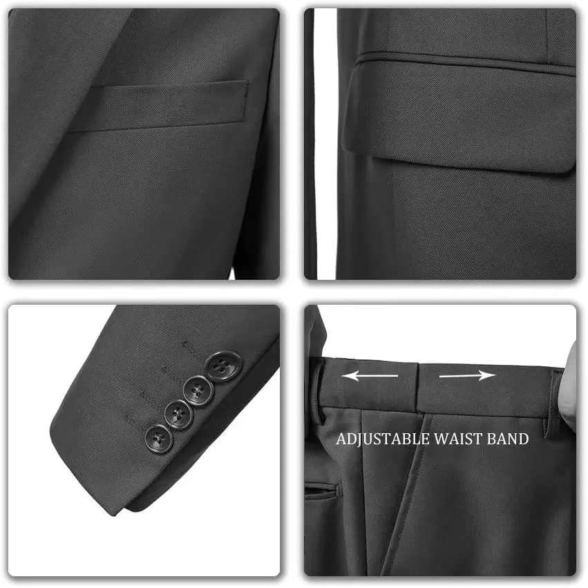 Men's Suit 3 Pieces Slim Fit Wedding Suit for Men Formal Prom Tuxedo Bussiness Suit Jacket Vest Pants with Tie