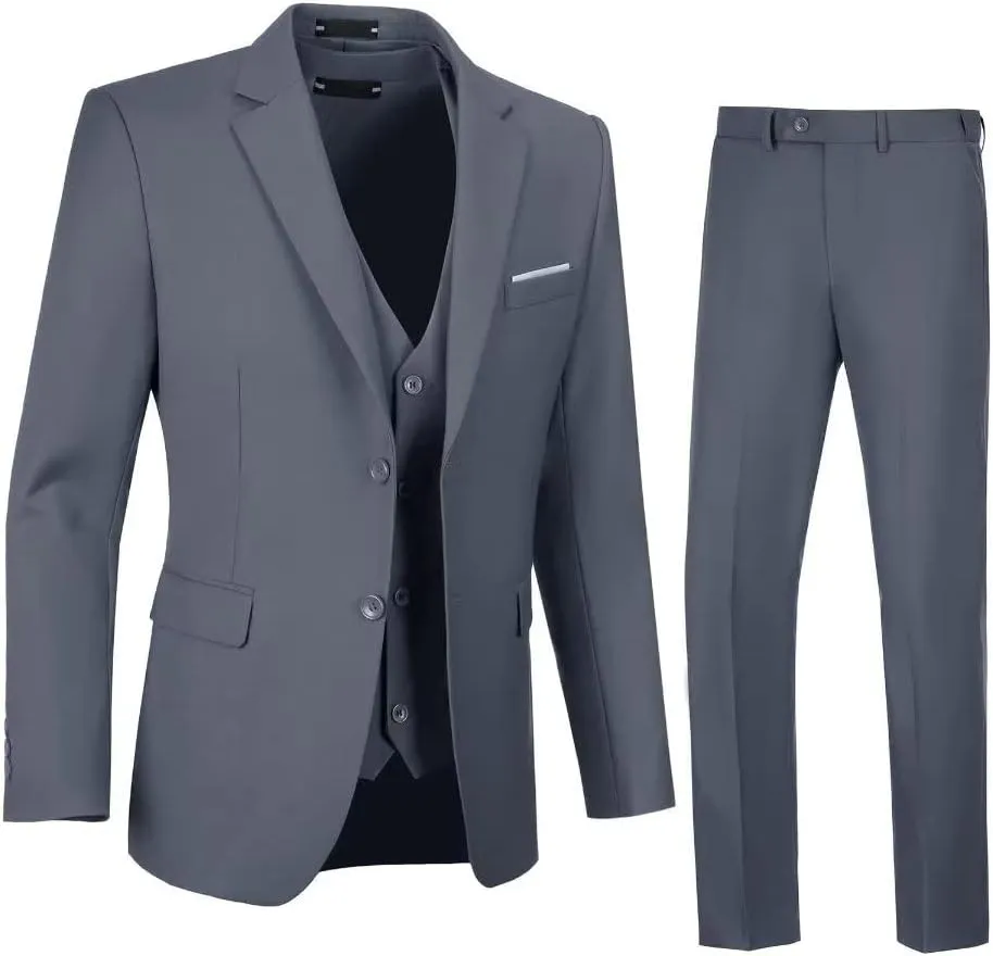 Men's Suits Tuxedo Suit Outfits for Men 3 Pieces Mens Wedding Business Formal Suit Set Jacket Vest Pants