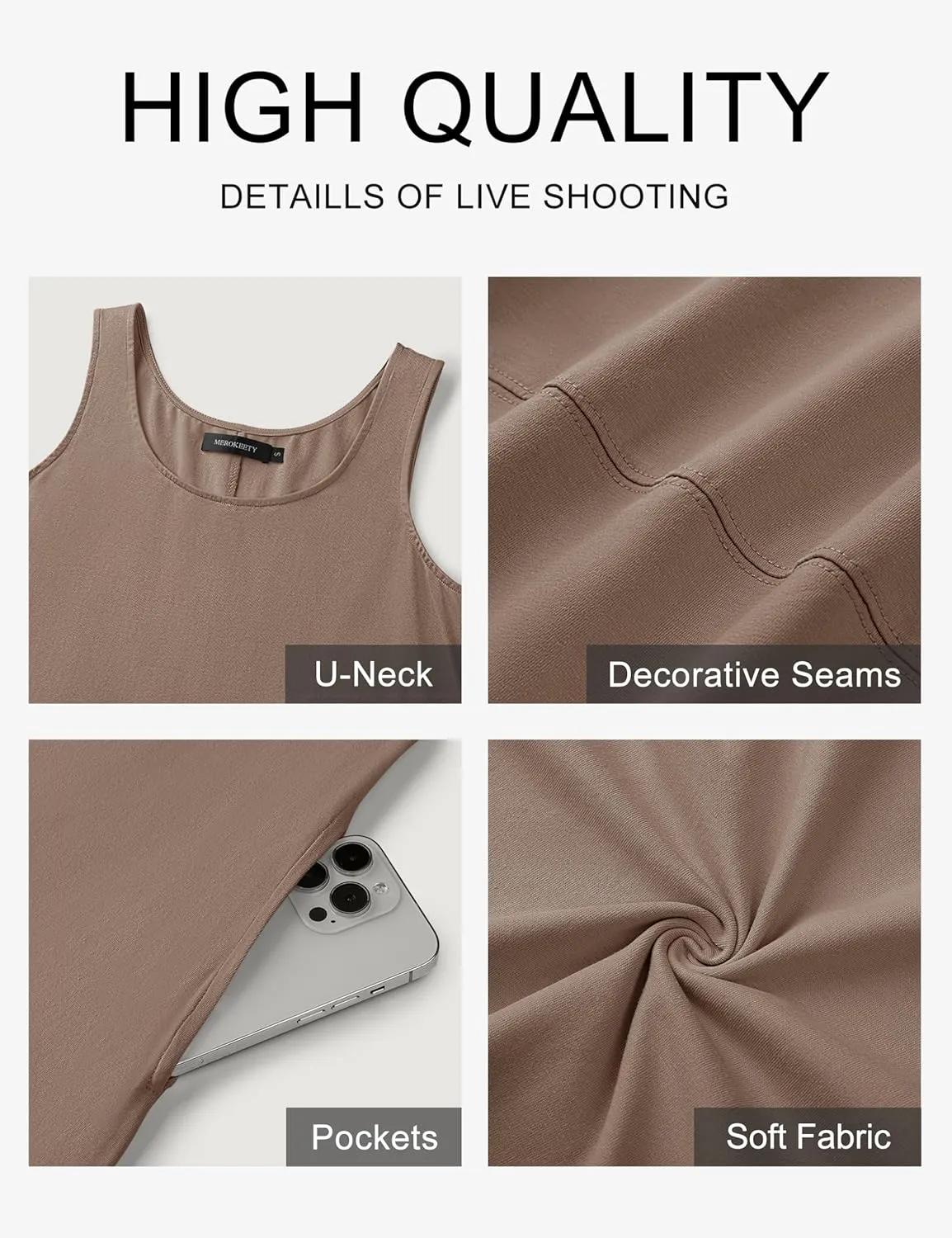 MEROKEETY Women's Casual Maxi Sundress 2025 Summer Beach Dress Scoop Neck Sleeveless Loose Tank Dress