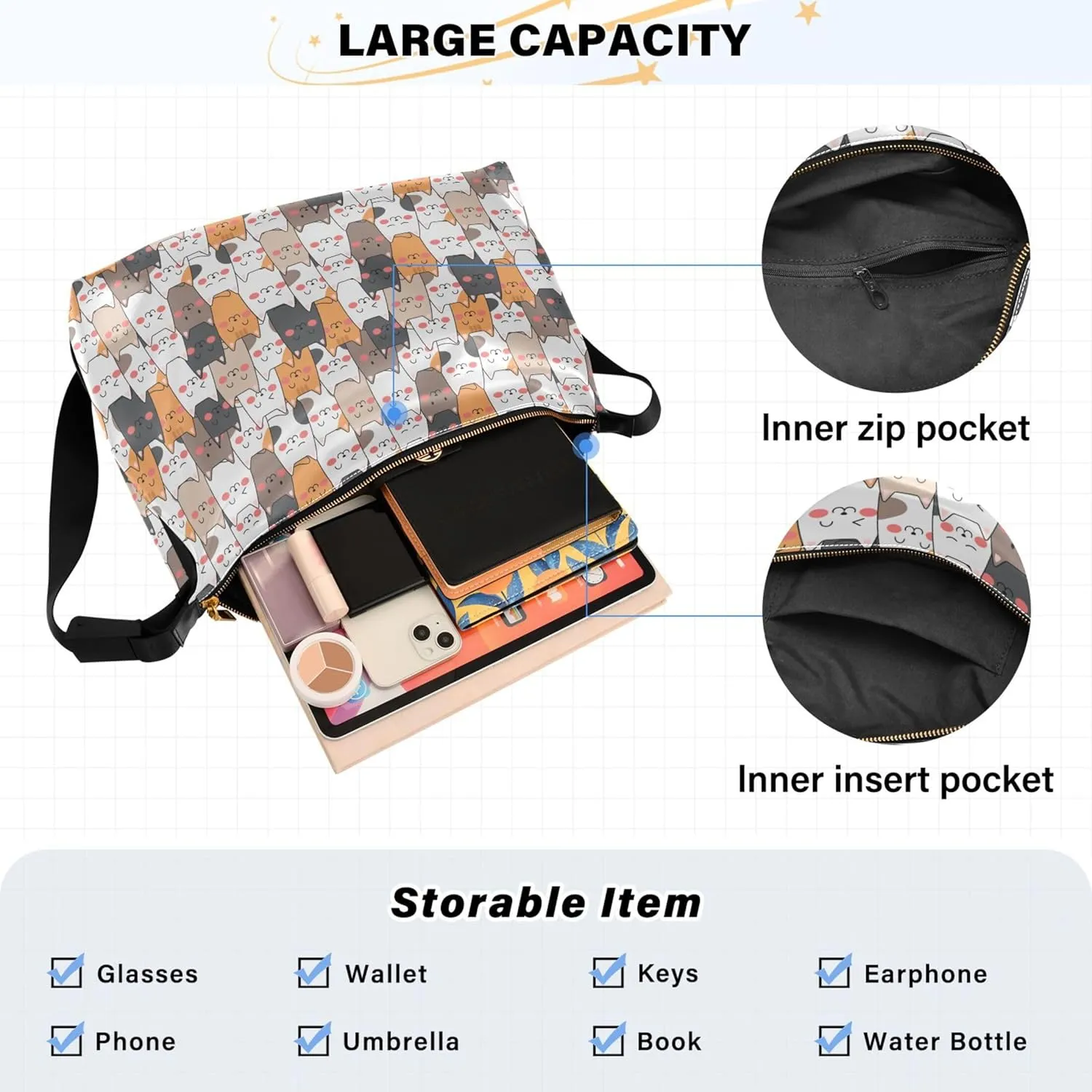 Merry Christmas Lights Santas PU Leather Women Bag Hobo Large Crossbody Bags Animal Print Crossbody Hobo Purse