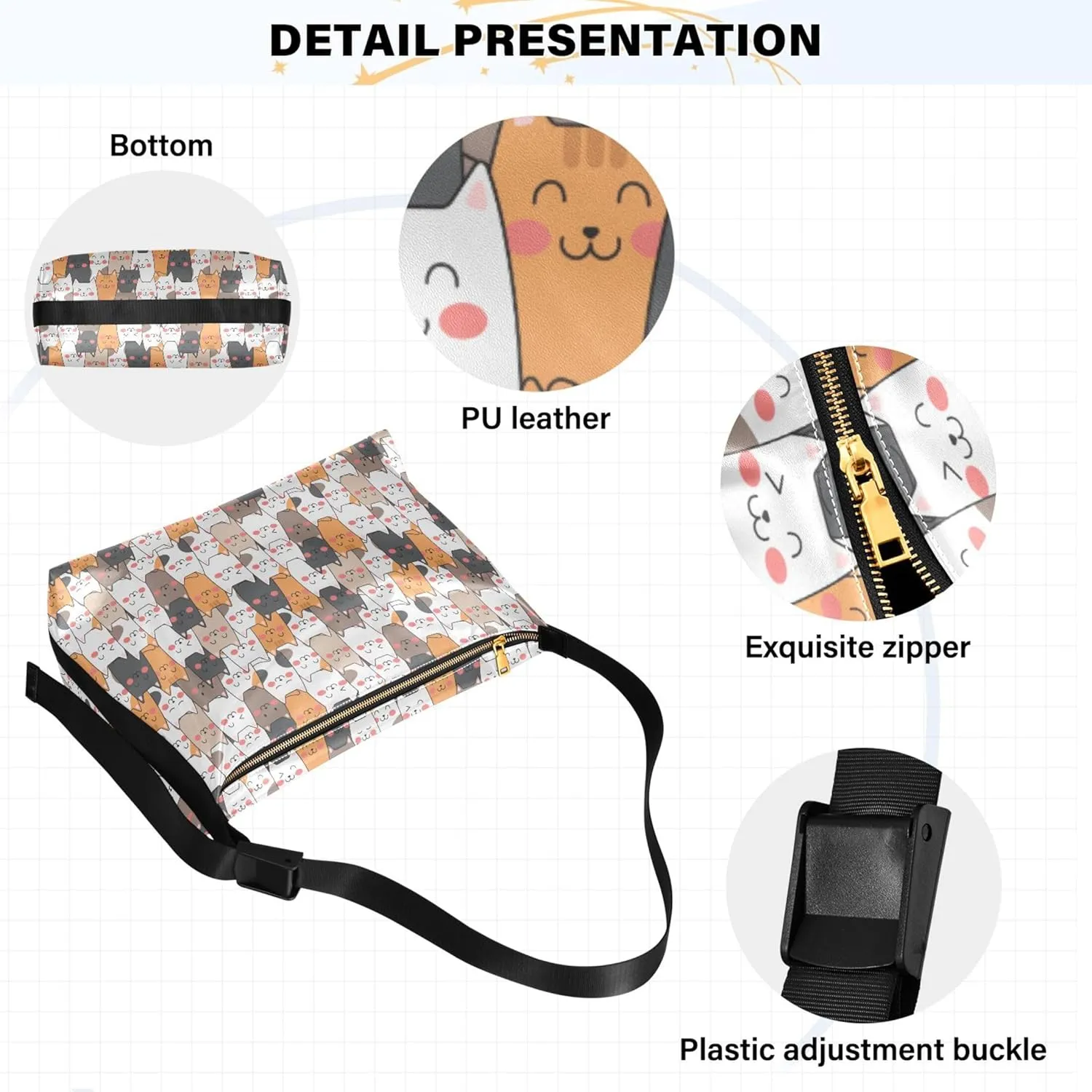 Merry Christmas Lights Santas PU Leather Women Bag Hobo Large Crossbody Bags Animal Print Crossbody Hobo Purse