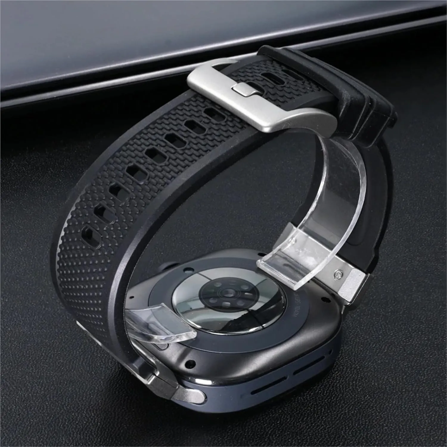 Metal Silicone Strap For Samsung Galaxy Watch Ultra 47mm Rubber Bracelet Wristband For Galaxy Watch 7 Ultra 47mm Watchbands