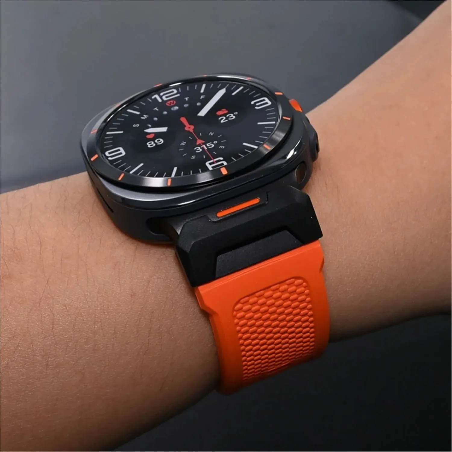 Metal Silicone Strap For Samsung Galaxy Watch Ultra 47mm Rubber Bracelet Wristband For Galaxy Watch 7 Ultra 47mm Watchbands