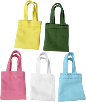 Milisten 5pcs Mini Canvas Bag for Dollhouse Decoration Craft Doll Accessories for Doll Layouts and Miniature Scenes Exquisite Detail and Charm