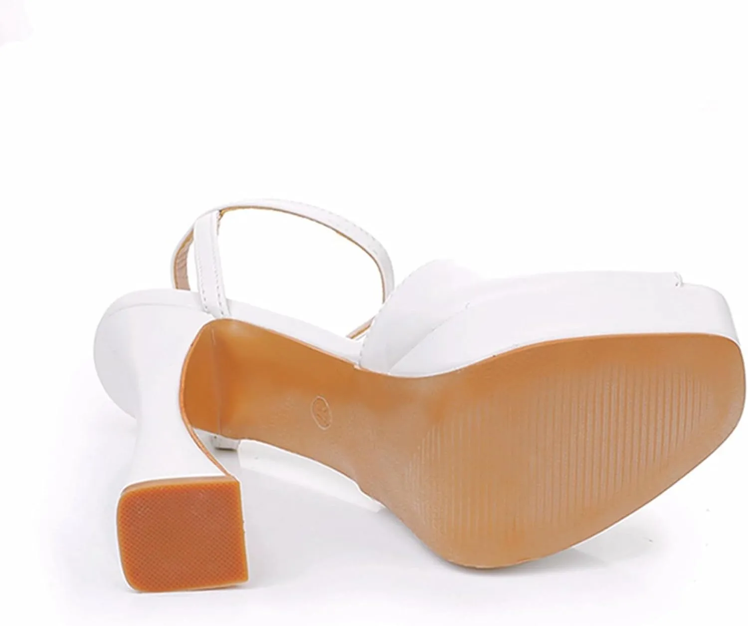 Minishion Womens Platform Wedding Shoes Slingback High Heel Party Evening Sandals with Pearl