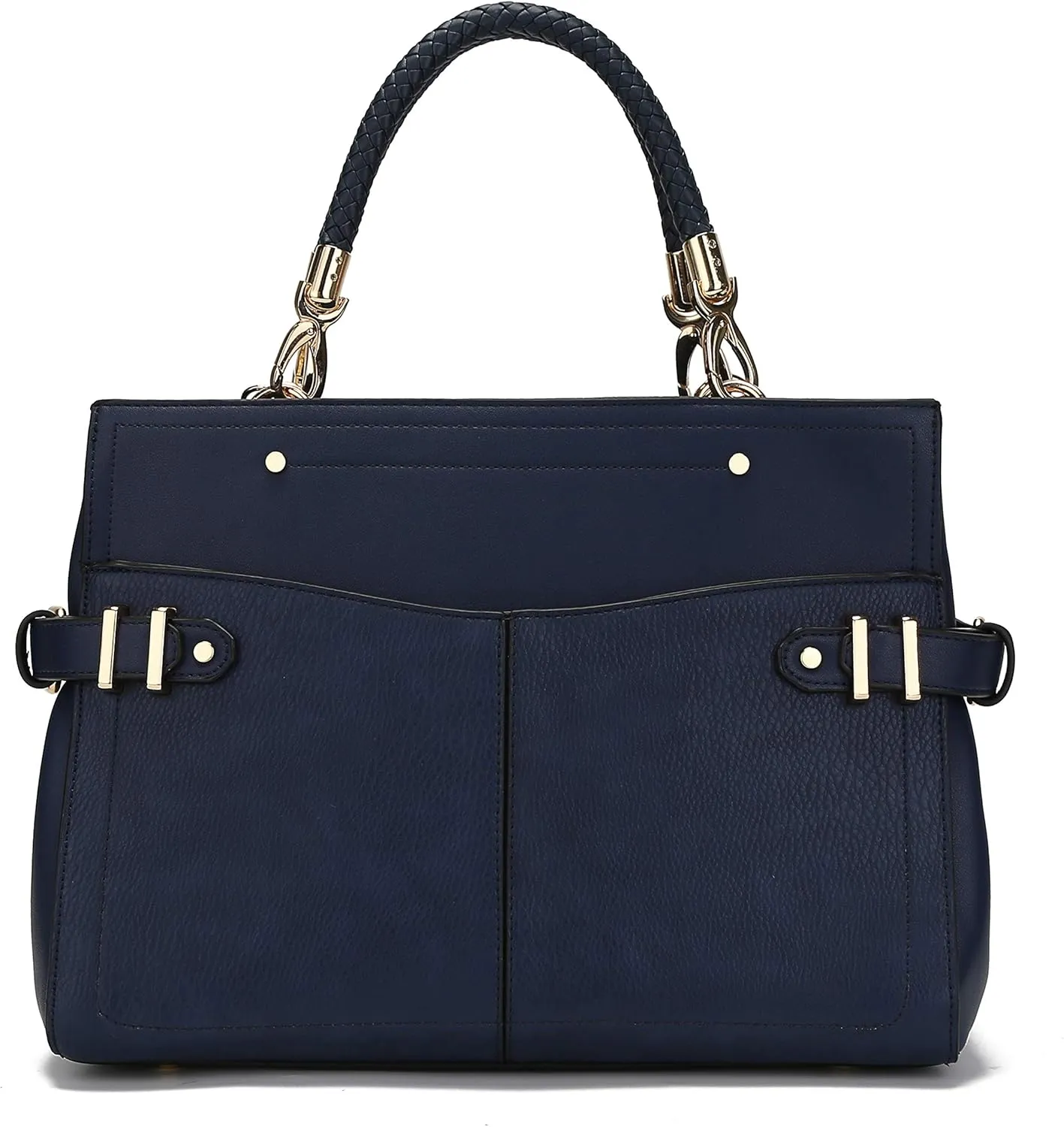 MKF Collection 2Pcs Satchel Bag for Women, Vegan Leather Crossbody Bag, Wristlet Bag Handbag Purse Tote Bag Set By Mia K