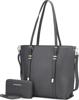 MKF Collection Tote Bag & Wallet for Women, Vegan Leather Handbag Set-Top- Handle Purse By Mia K