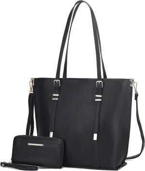 MKF Collection Tote Bag & Wallet for Women, Vegan Leather Handbag Set-Top- Handle Purse By Mia K