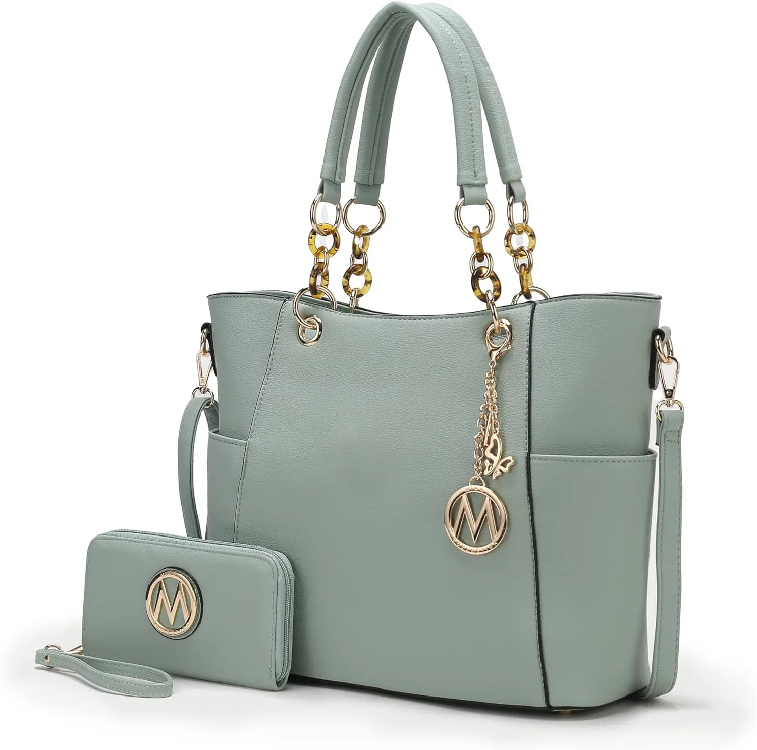 MKF Collection Tote Bag for Women, Handbag Set with Wallet-Top-Handle- Vegan Leather Purse