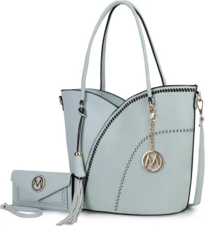 MKF Collection Tote Bag With Wristlet Wallet for Women,Vegan Leather Set Handbag Purse, Top-Handle 2 Pieces By Mia K
