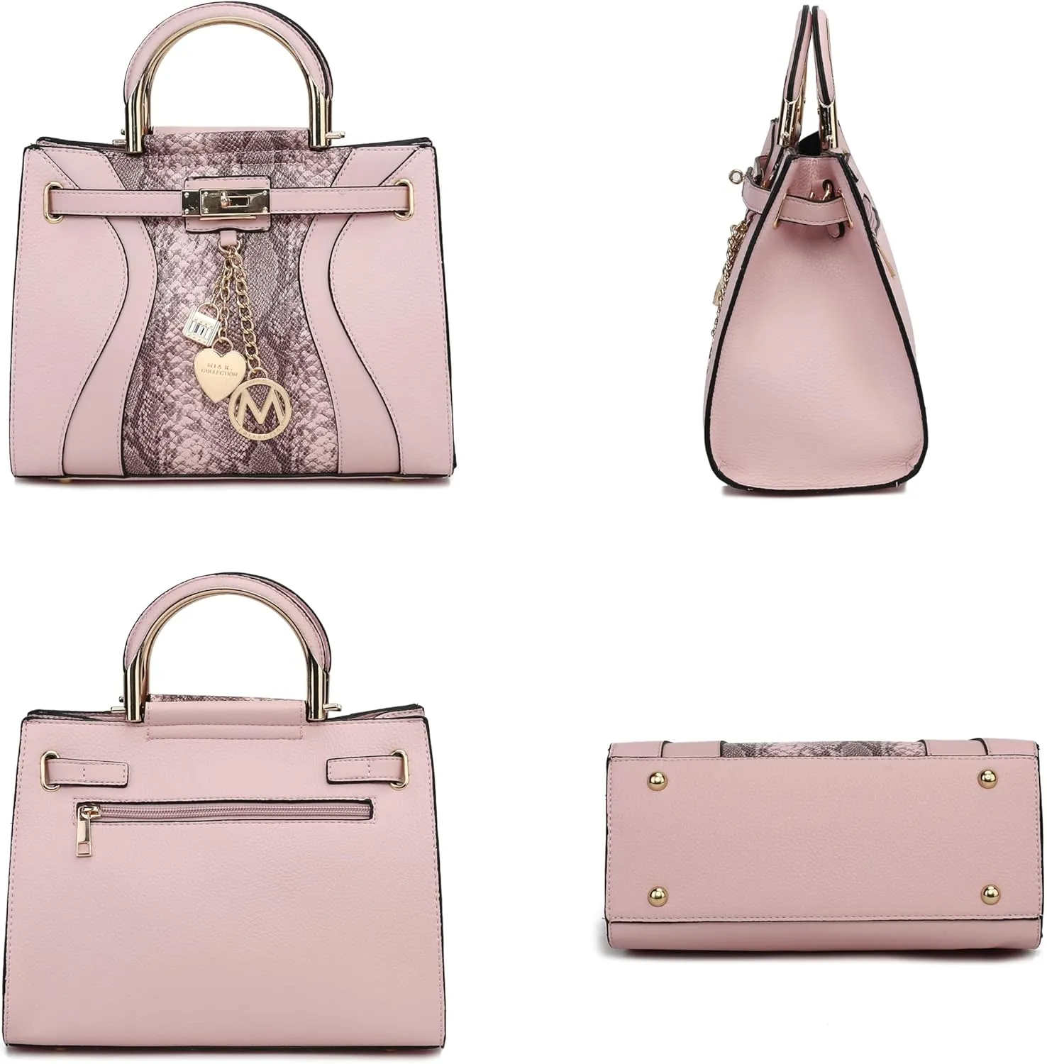 MKF Collection Women's Satchel Bag,Vegan Leather Top Handle Shoulder Bag Handbag Purse by Mia K