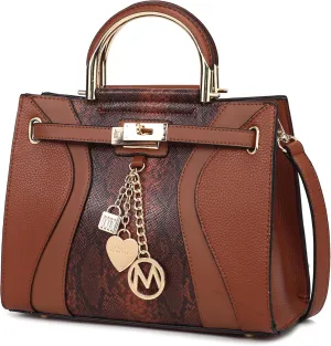 MKF Collection Women's Satchel Bag,Vegan Leather Top Handle Shoulder Bag Handbag Purse by Mia K