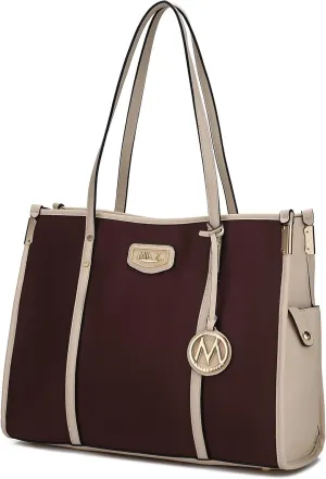 MKF Collection Women's Shoulder Bag, PU Leather Ladies Satchel Handbag – Top Handle Tote Bag Fashion Purse by Mia K