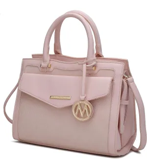 MKF Collection Women's Shoulder Bag, PU Leather Purse, Satchel Bag Crossbody Strap, Top Handle Large Handbag by Mia K
