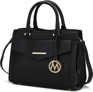 MKF Collection Women's Shoulder Bag, PU Leather Purse, Satchel Bag Crossbody Strap, Top Handle Large Handbag by Mia K