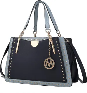 MKF Crossbody Satchel Bags for Women – PU Leather Shoulder Pocketbook Handbag – Lady Top Handle Tote Purse