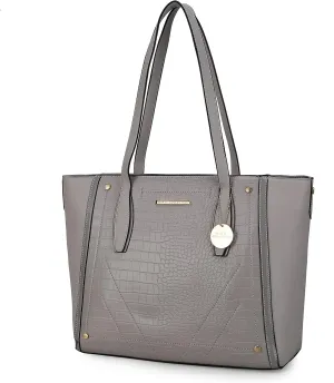 MKF Satchel Handbag for Women: PU Leather Shoulder Bag – Top Handle Tote Purse, Ladies Fashion Pocketbook