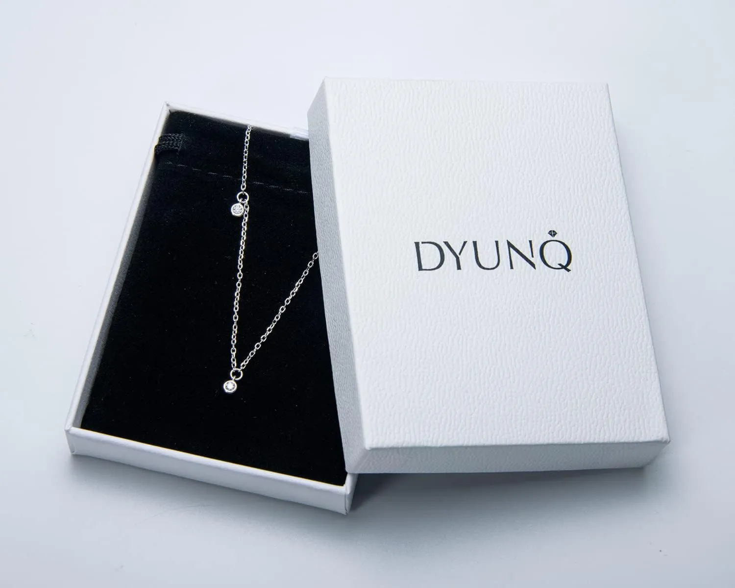Moissanite Necklace for Women Sterling Silver, Station Tennis Choker Layering Bezel Set Chain, 2.5MM to 4MM Dainty Simple Adjustable 16 Inch to 18 Inch