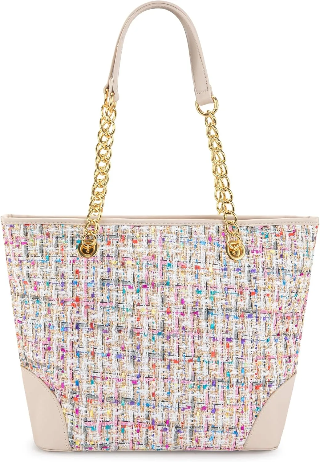Montana West MEDIUM Tote Bag for Women Quilted Chain Handbags Shoulder Purse