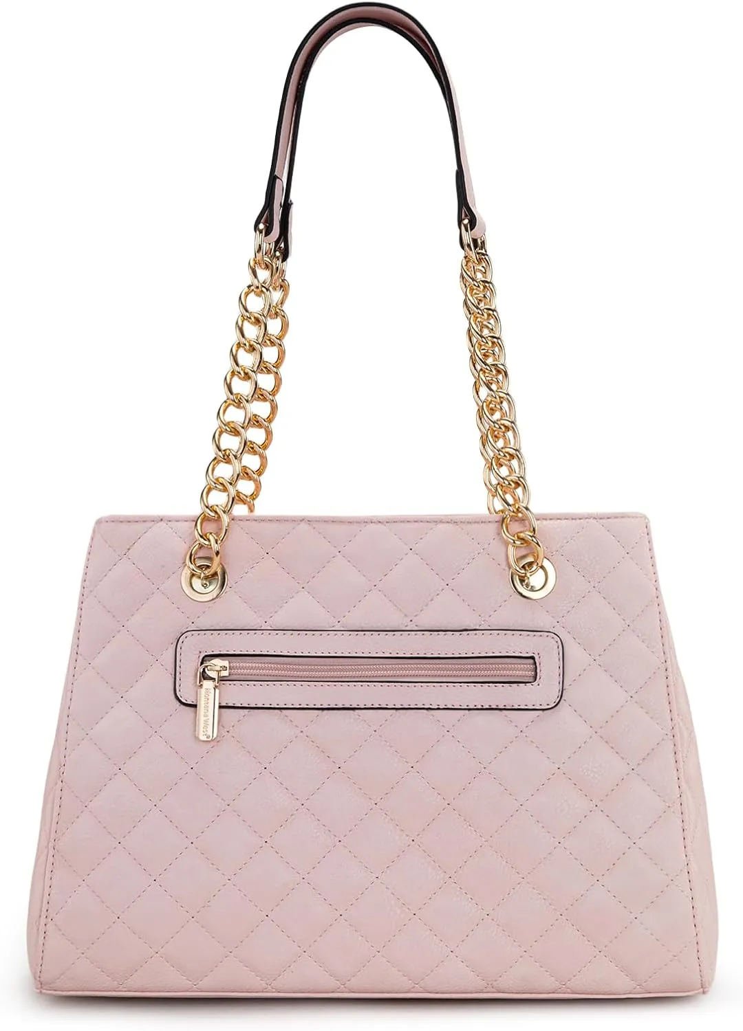 Montana West MEDIUM Tote Bag for Women Quilted Chain Handbags Shoulder Purse