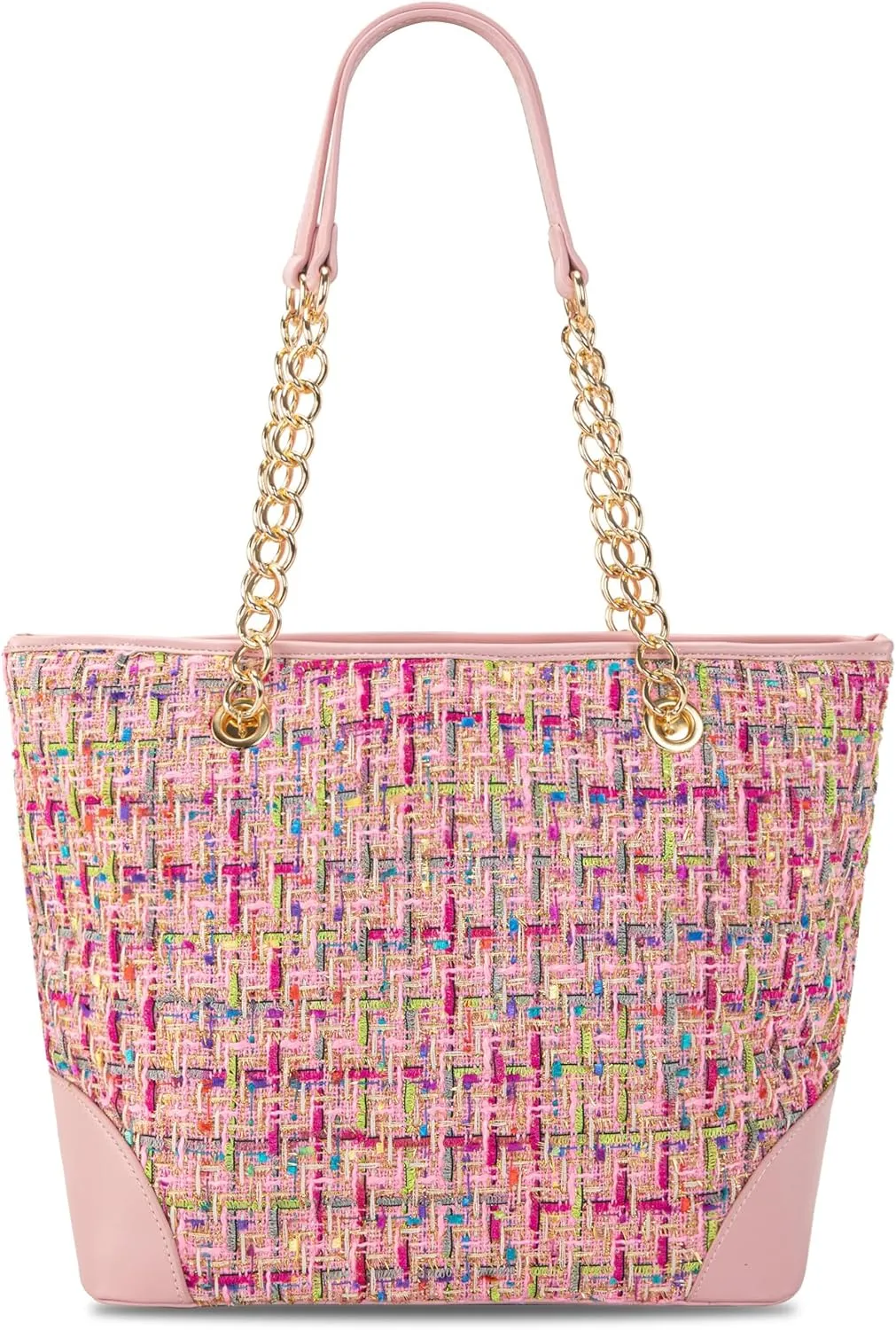 Montana West MEDIUM Tote Bag for Women Quilted Chain Handbags Shoulder Purse