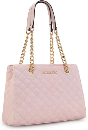 Montana West MEDIUM Tote Bag for Women Quilted Chain Handbags Shoulder Purse