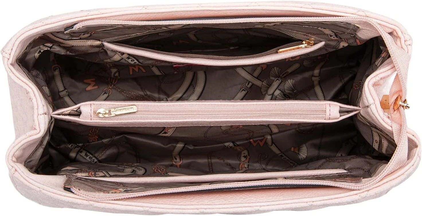 Montana West MEDIUM Tote Bag for Women Quilted Chain Handbags Shoulder Purse