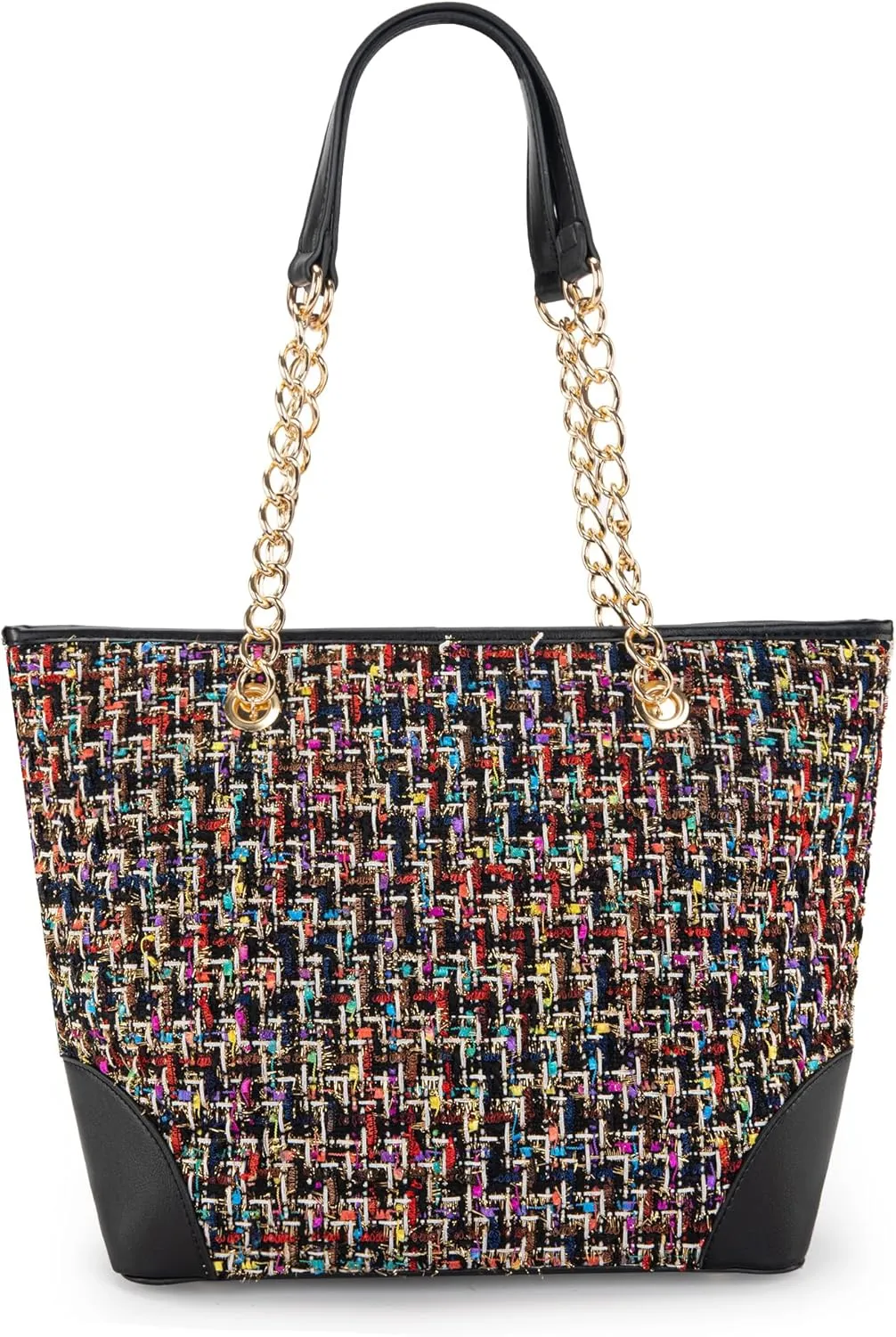 Montana West MEDIUM Tote Bag for Women Quilted Chain Handbags Shoulder Purse
